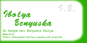 ibolya benyuska business card